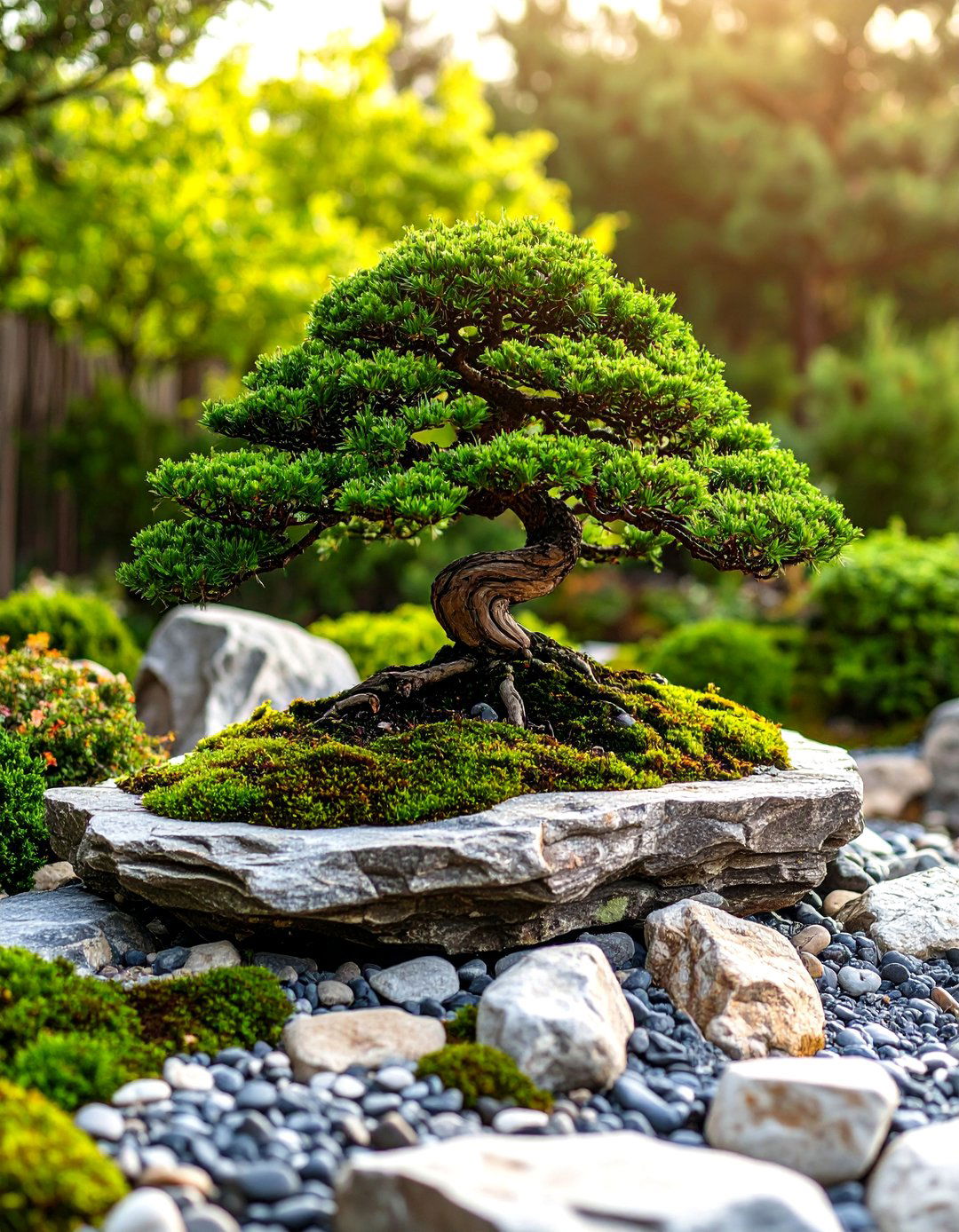 Rock Crevice Bonsai Garden - 20 Bonsai Garden Ideas