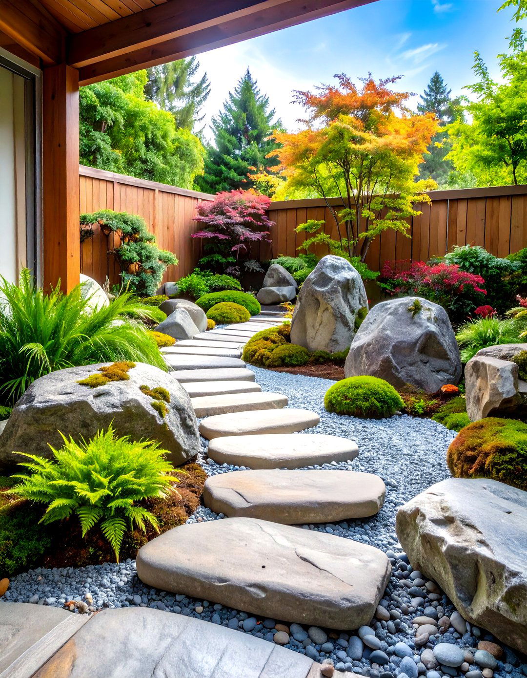 Rock Garden Serenity - 20 Under Deck Landscaping Ideas