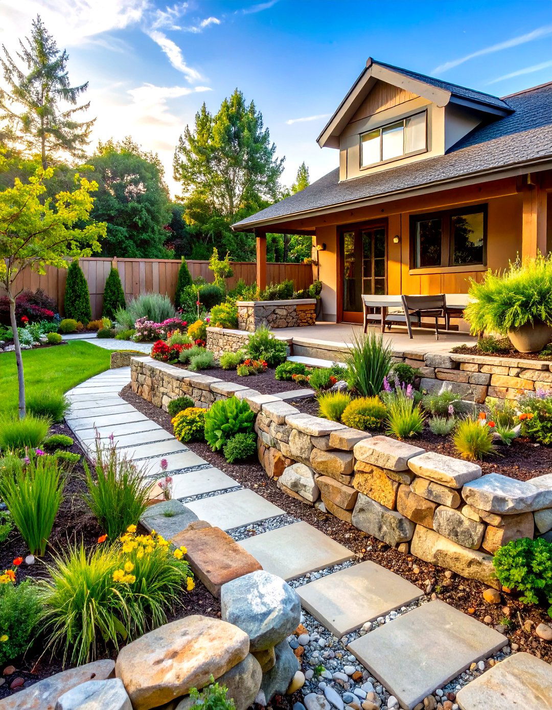 Rock Landscaping Raised Bed System - 20 Rock Landscaping Ideas