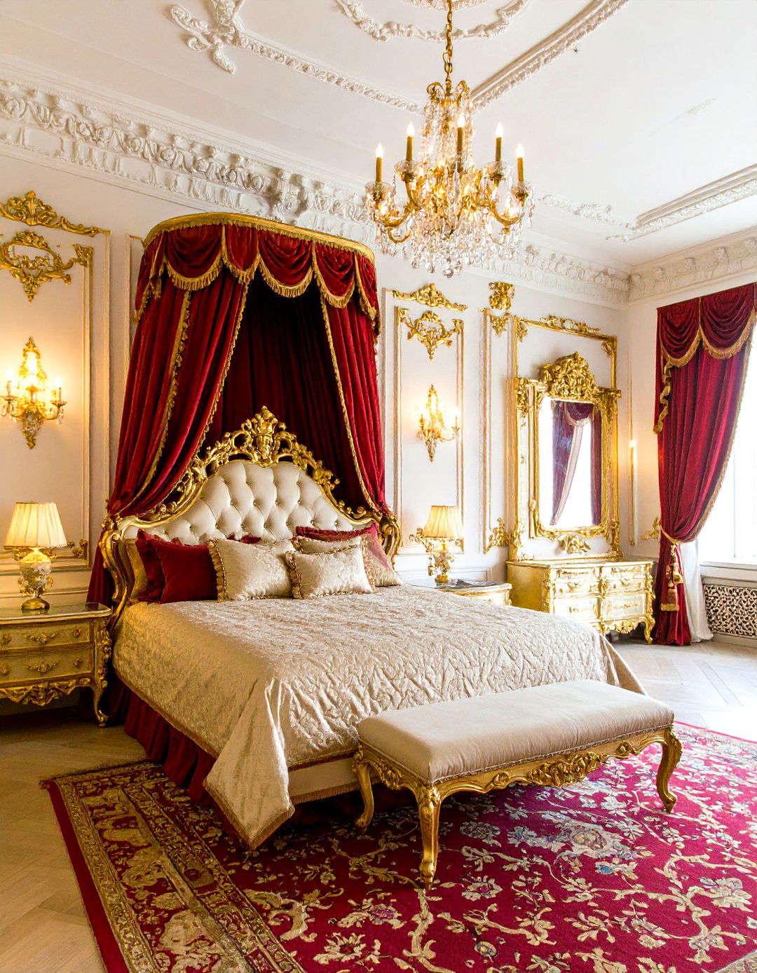 Rococo French Palace Paris themed Bedroom - 20 Paris-themed Bedroom Ideas