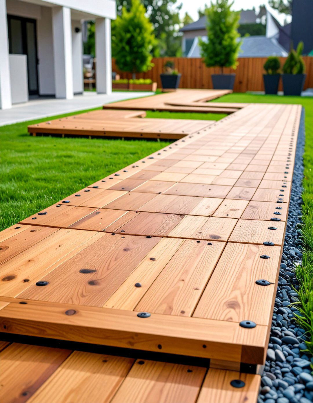 Roll Out Portable Wooden Walkway - 20 Wooden Walkway Ideas