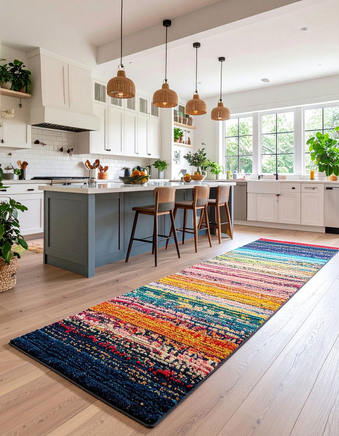 Roll Out a Statement Runner Rug - 20 Galley Kitchen Ideas