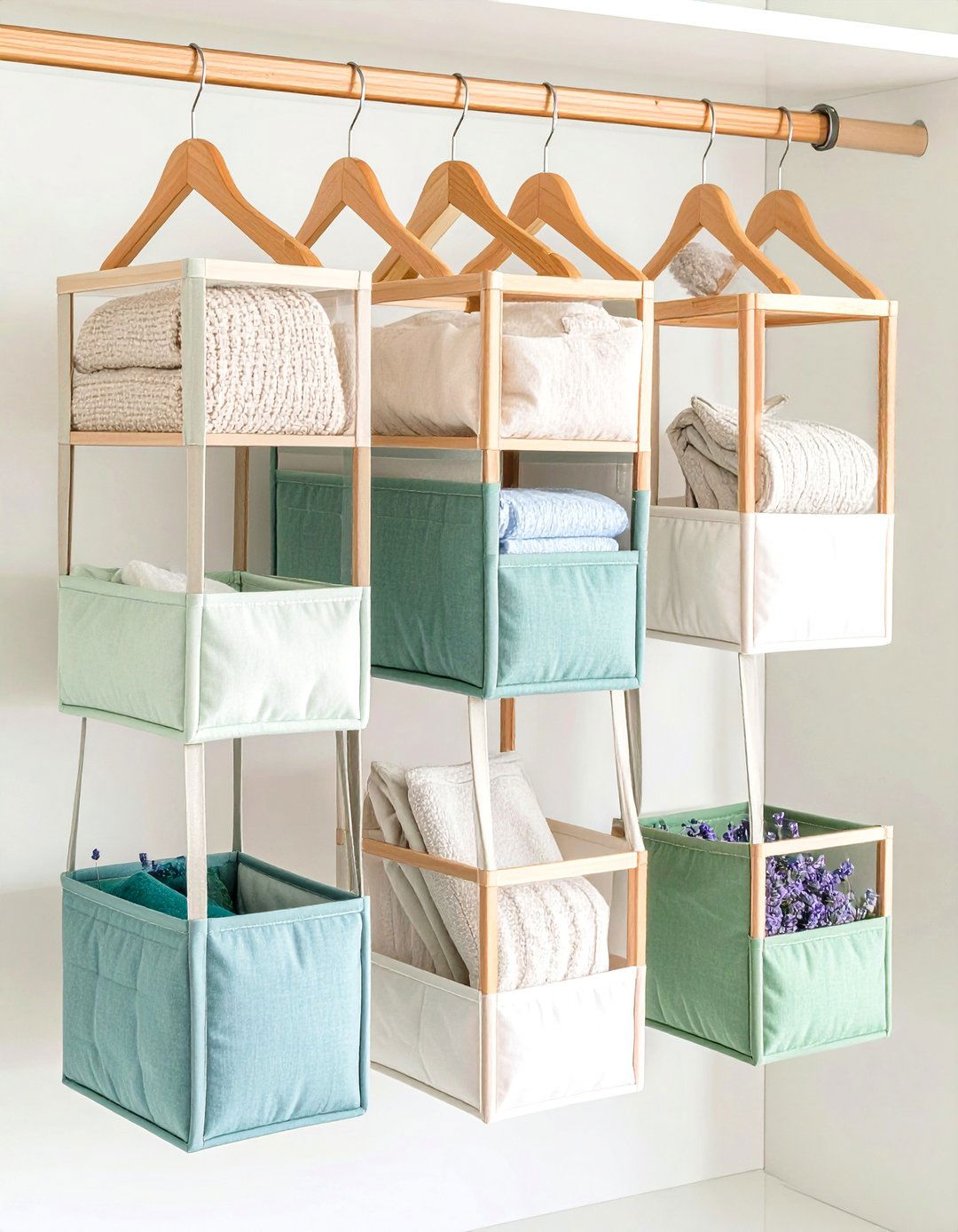 Rolling Cart with Breathable Baskets - 20 sweater storage ideas