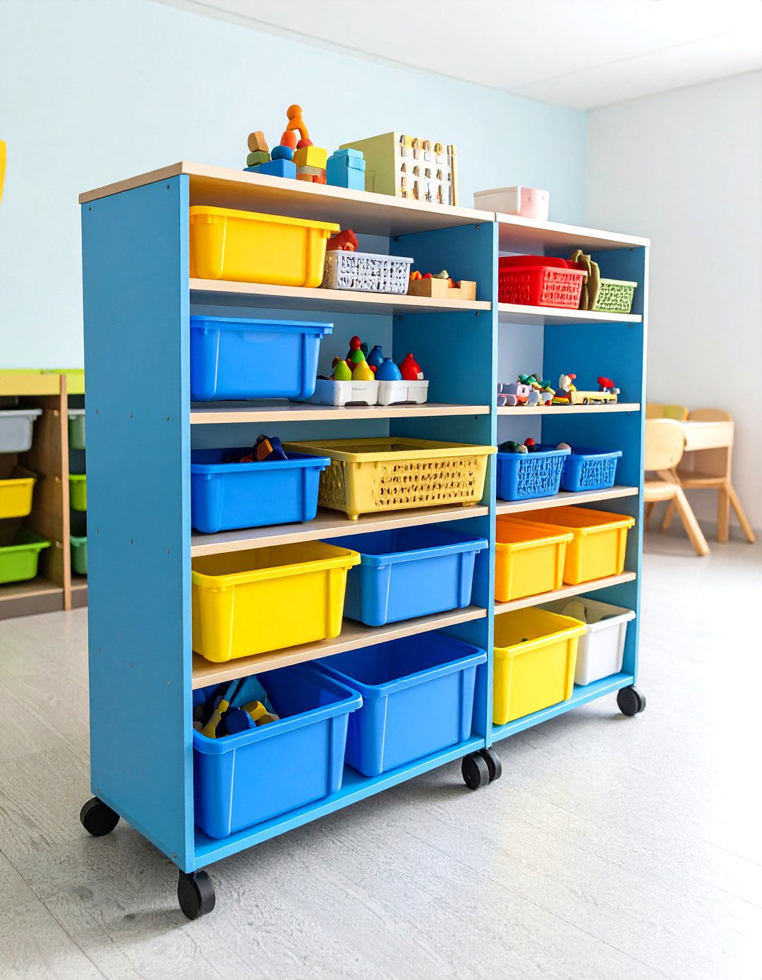 Rolling Lego Storage Cart Station - 20 Lego Storage Ideas