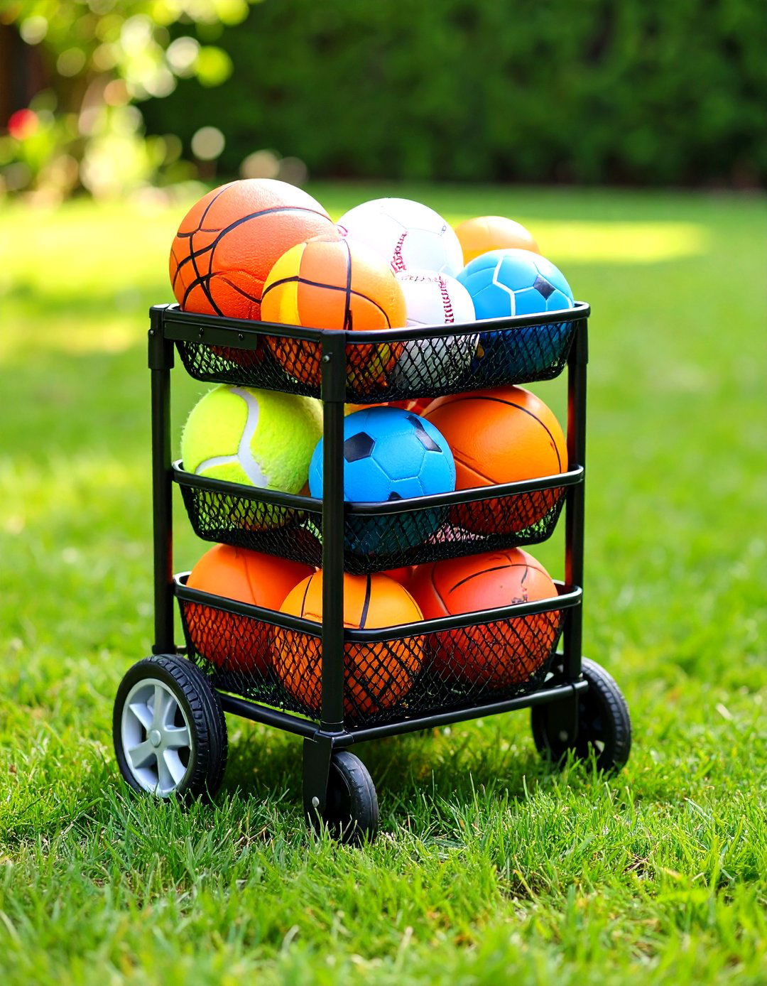Rolling Outdoor Toy Storage Cart Solution - 20 Outdoor Toy Storage Ideas