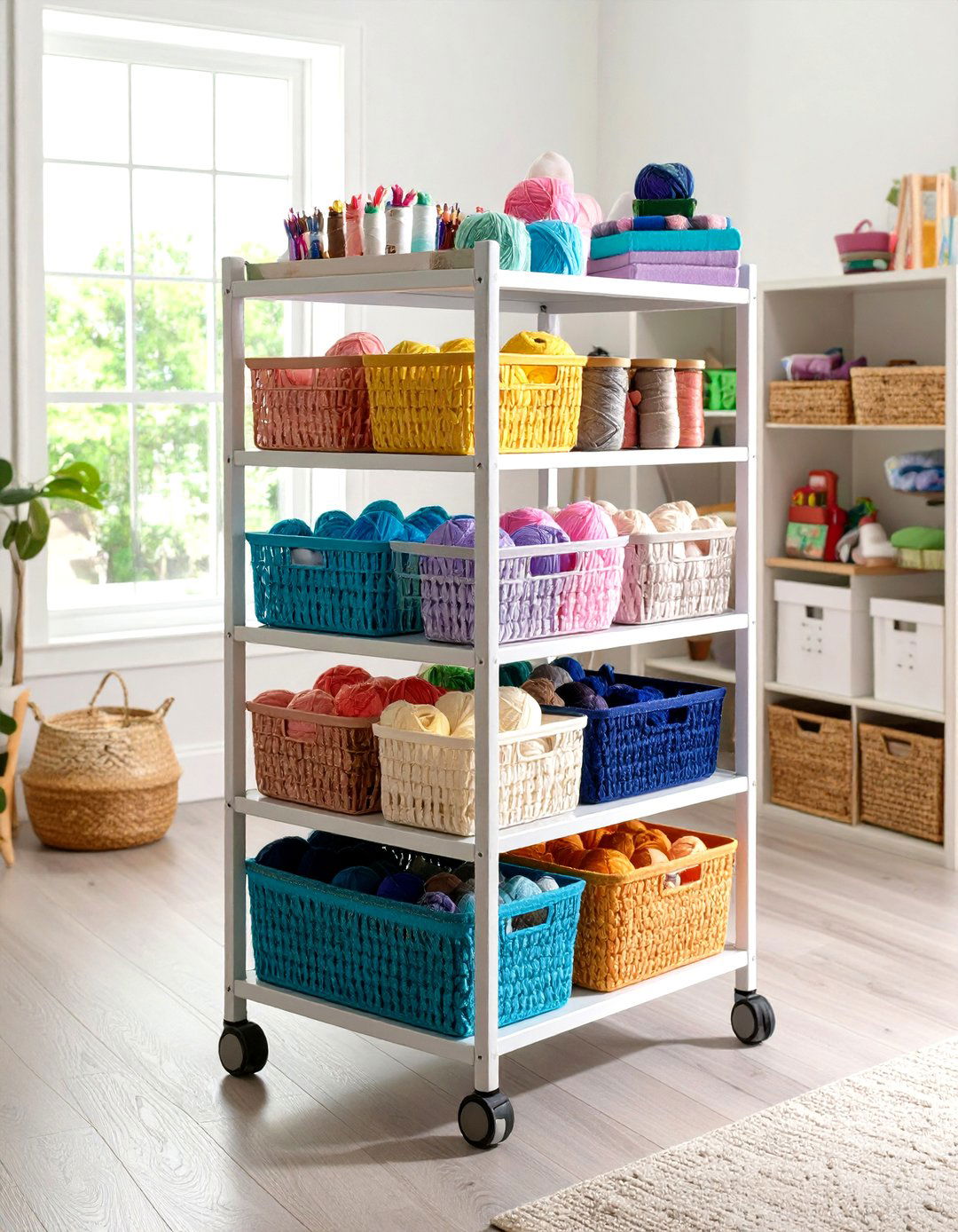 Rolling Utility Carts - 20 Small Craft Room Ideas