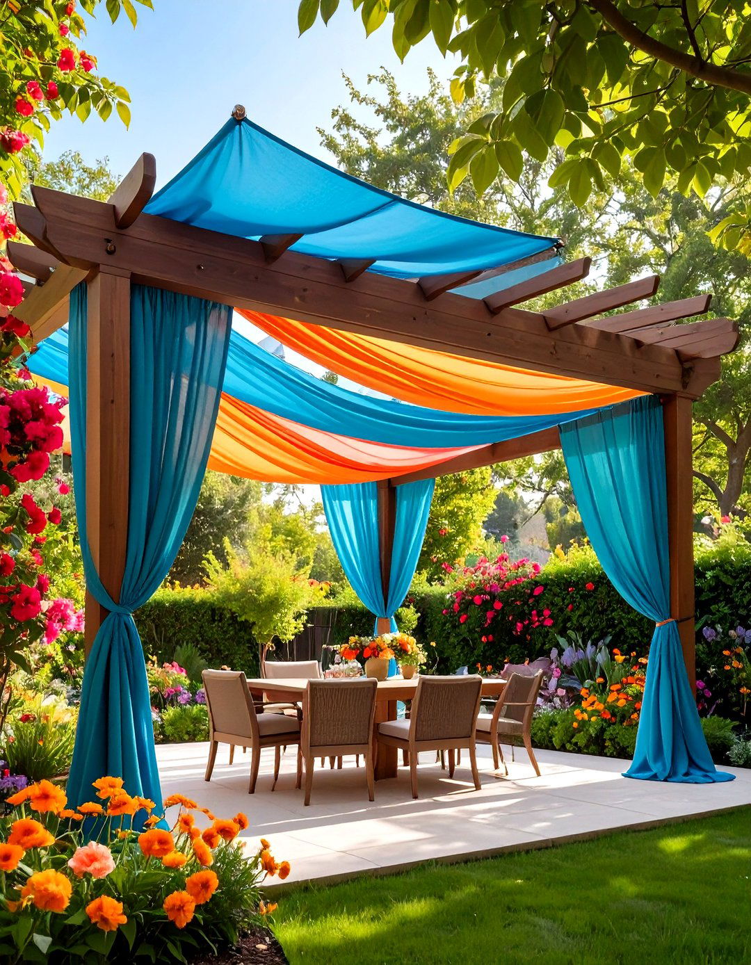 Roman Pergola Shade System - 20 Pergola Shade Ideas
