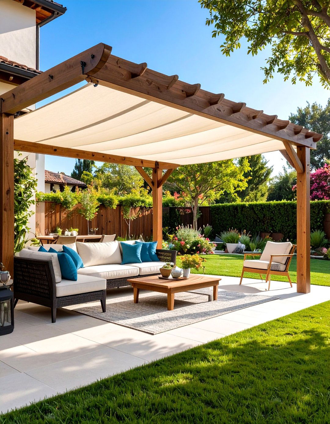 Roman Shade Pergola Cover - 20 Pergola Cover Ideas