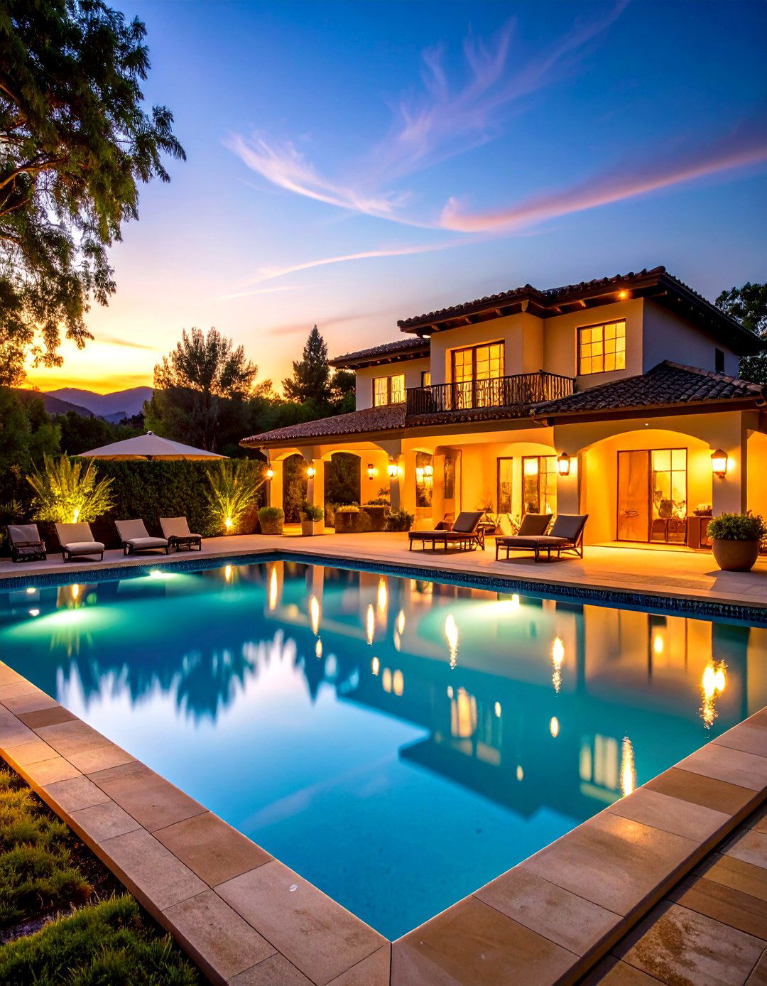 Romantic Ambient Pool Lighting Atmosphere - 20 Pool Lighting Ideas