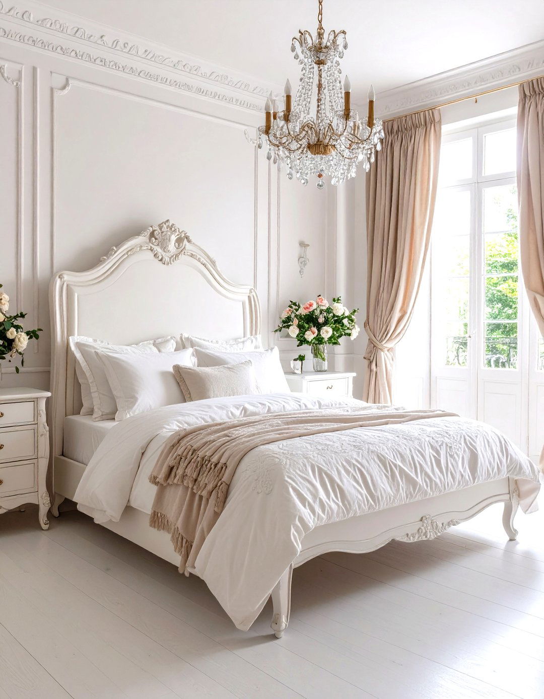 Romantic French White Bedroom - 20 White Bedroom Ideas