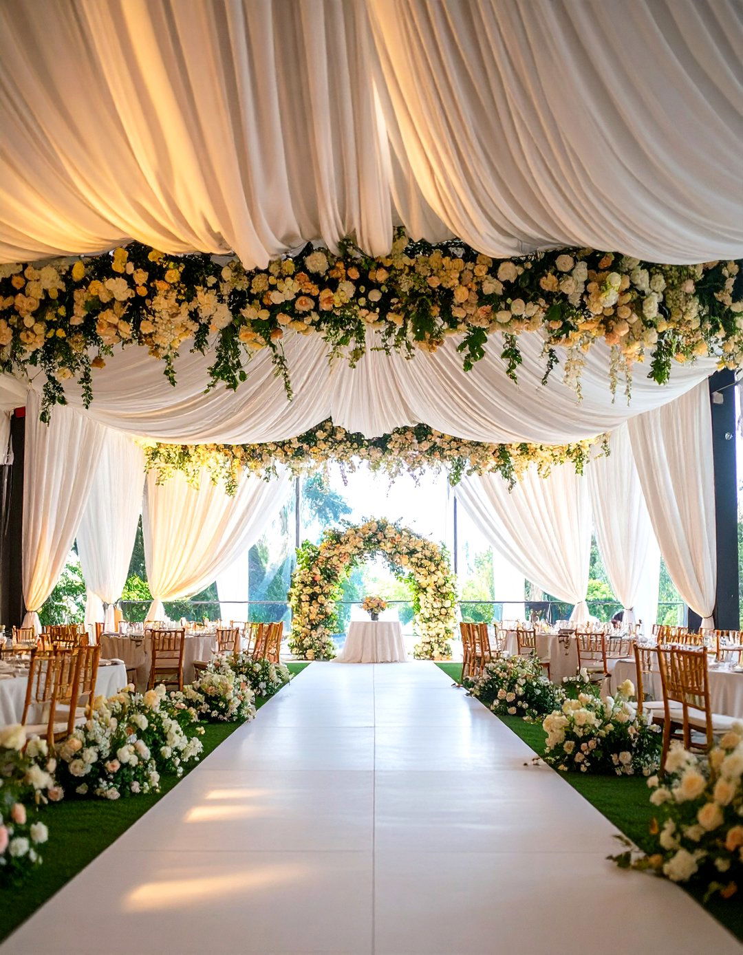 Romantic Wedding Ideas with Dramatic Fabric Draping - 20 Romantic Wedding Ideas