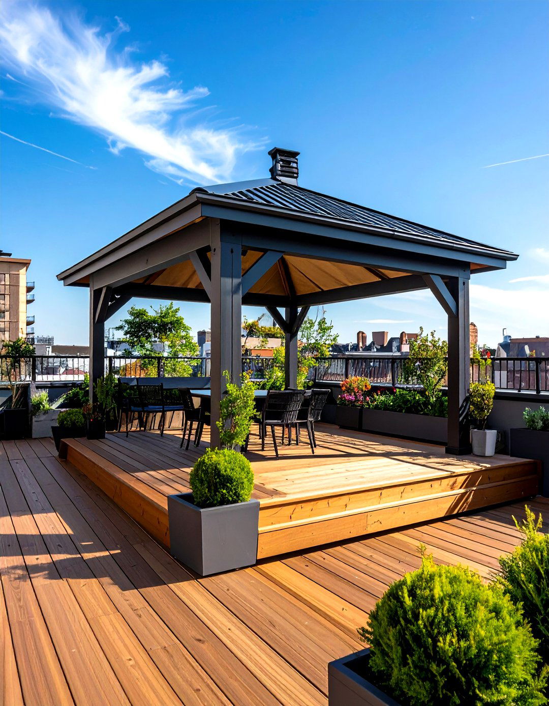 Rooftop Deck Gazebo Urban Escape - 20 Gazebo on Deck Ideas