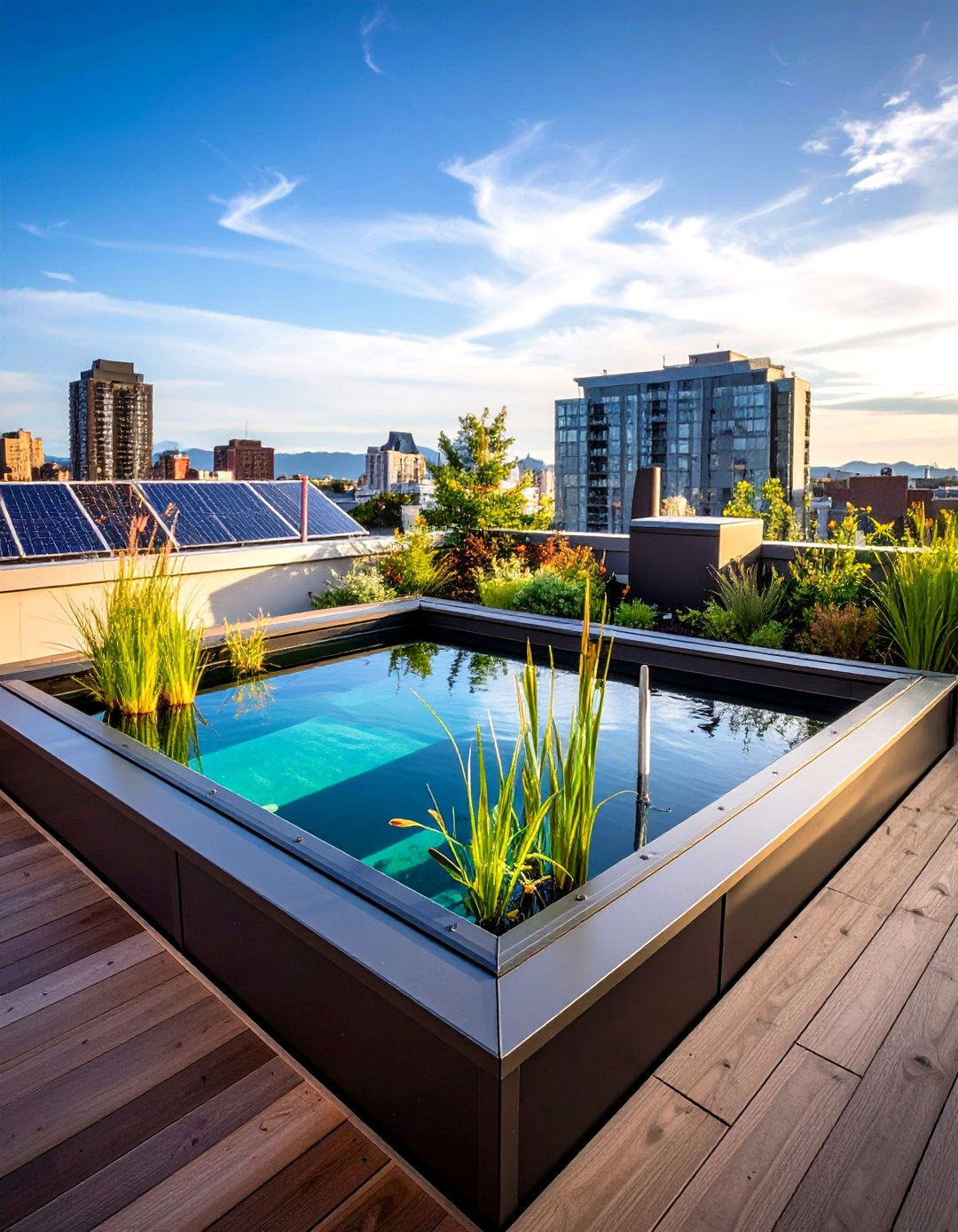 Rooftop Fish Pond Oasis - 20 Fish Pond Ideas