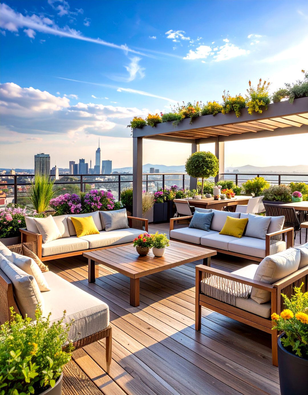 Rooftop Terrace Loft Balcony Entertainment Hub - 20 Loft Balcony Ideas