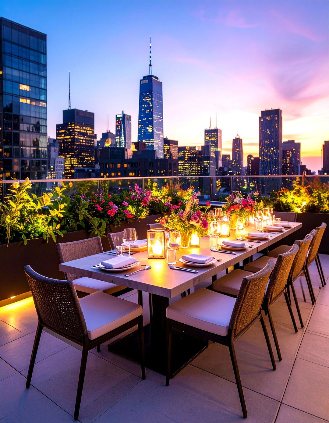 Rooftop Terrace Outdoor Dining Area - 20 Outdoor Dining Area Ideas