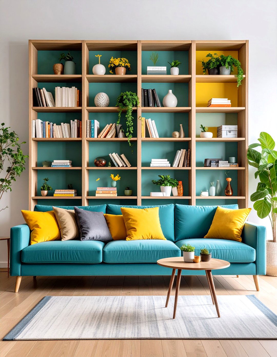 Room Divider Living Room Bookshelf Configuration - 20 Living Room Bookshelf Ideas