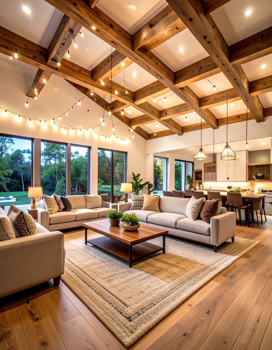 Rope Lighting Accents - 20 Vaulted Ceiling Lighting Ideas