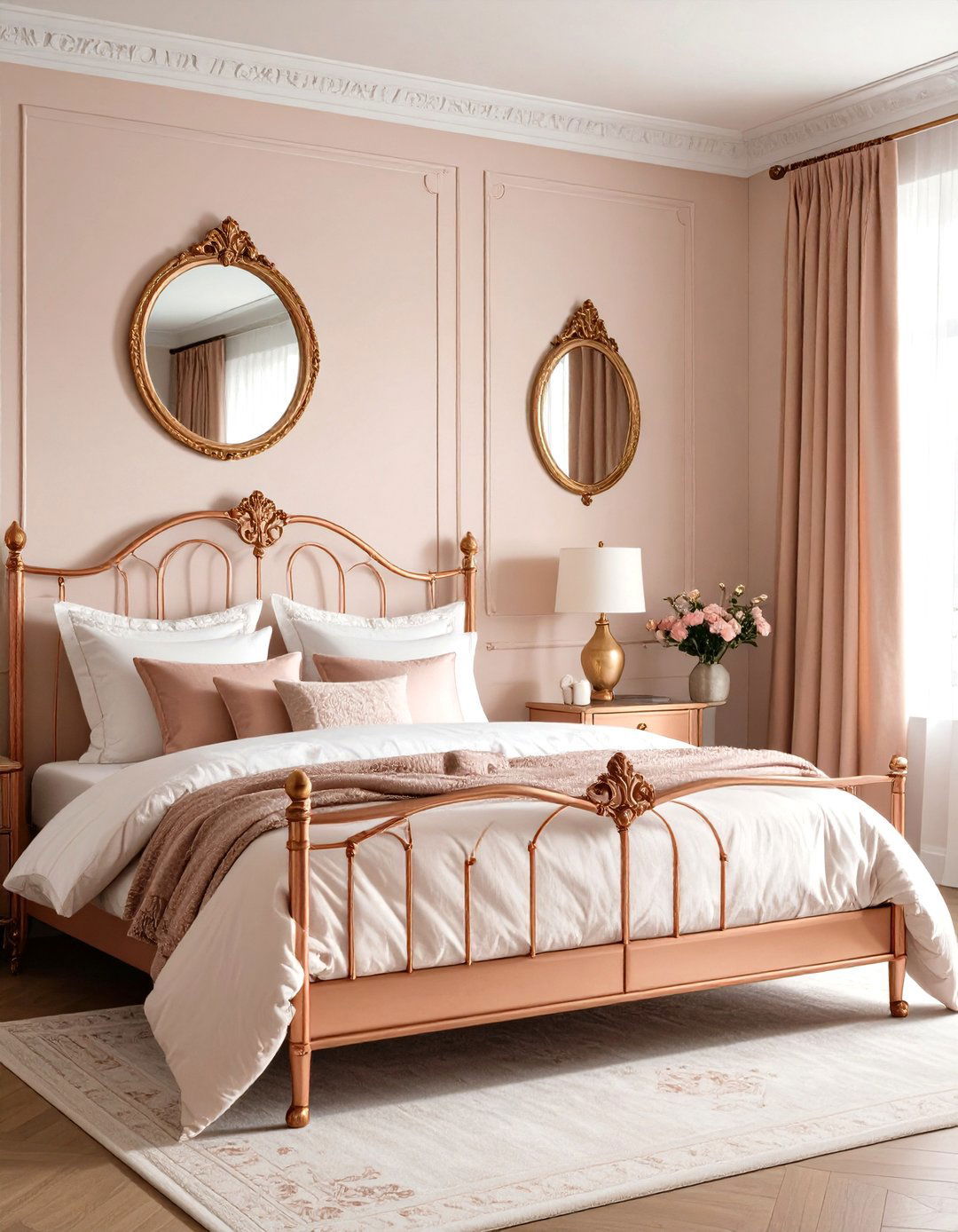 Rose Gold Bedroom French Provincial Elegance - 20 Rose Gold Bedroom Ideas