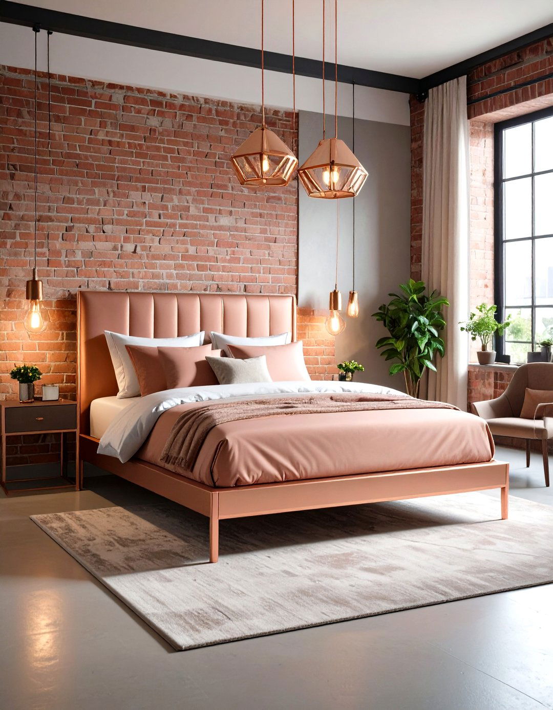 Rose Gold Bedroom Industrial Chic - 20 Rose Gold Bedroom Ideas