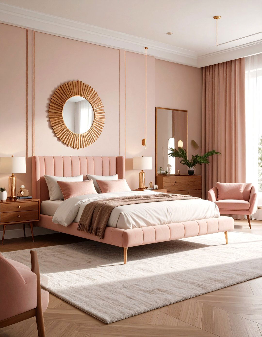 Rose Gold Bedroom Mid Century Modern - 20 Rose Gold Bedroom Ideas