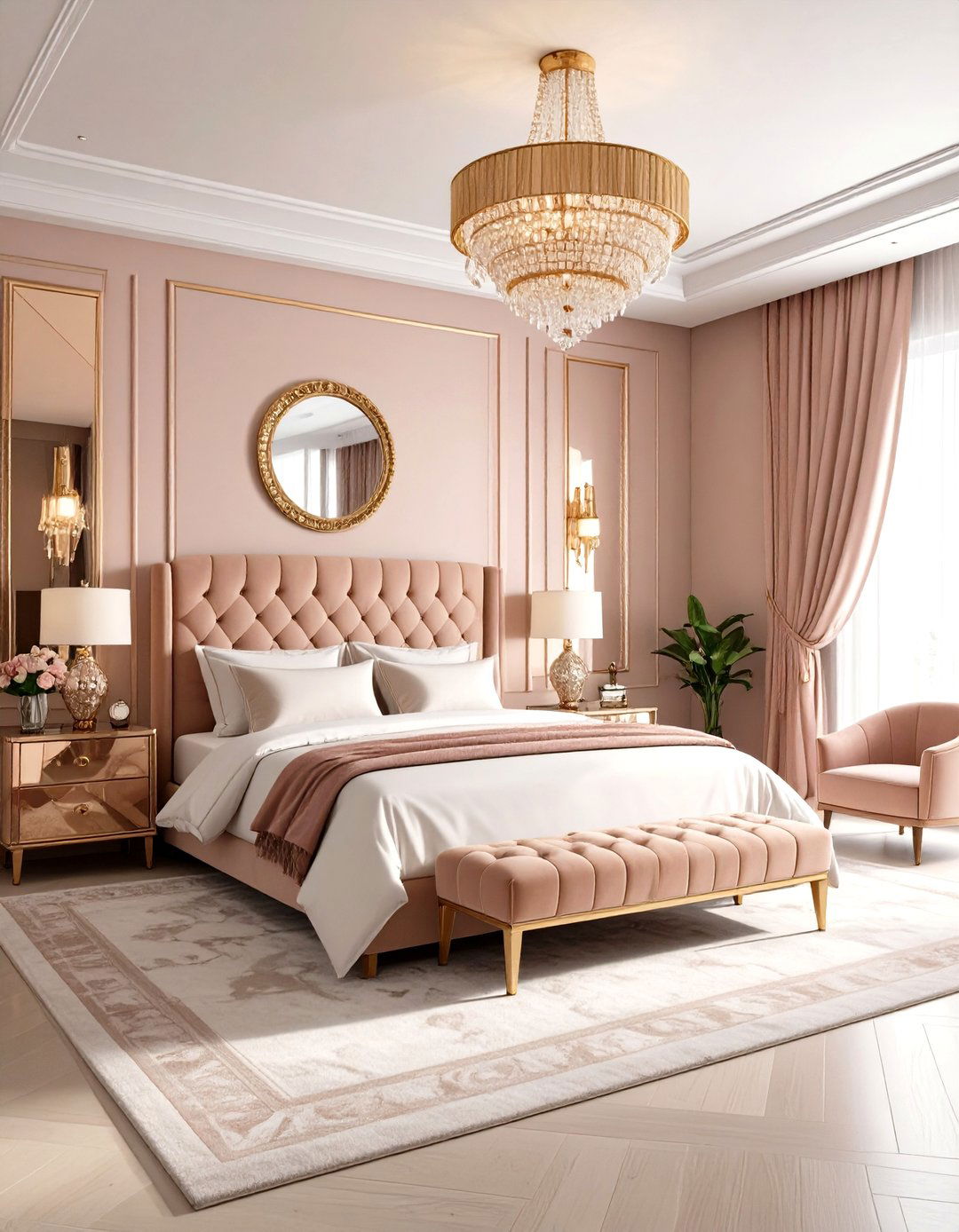 Rose Gold Pink Room Art Deco Elegance - 20 Pink Room Ideas
