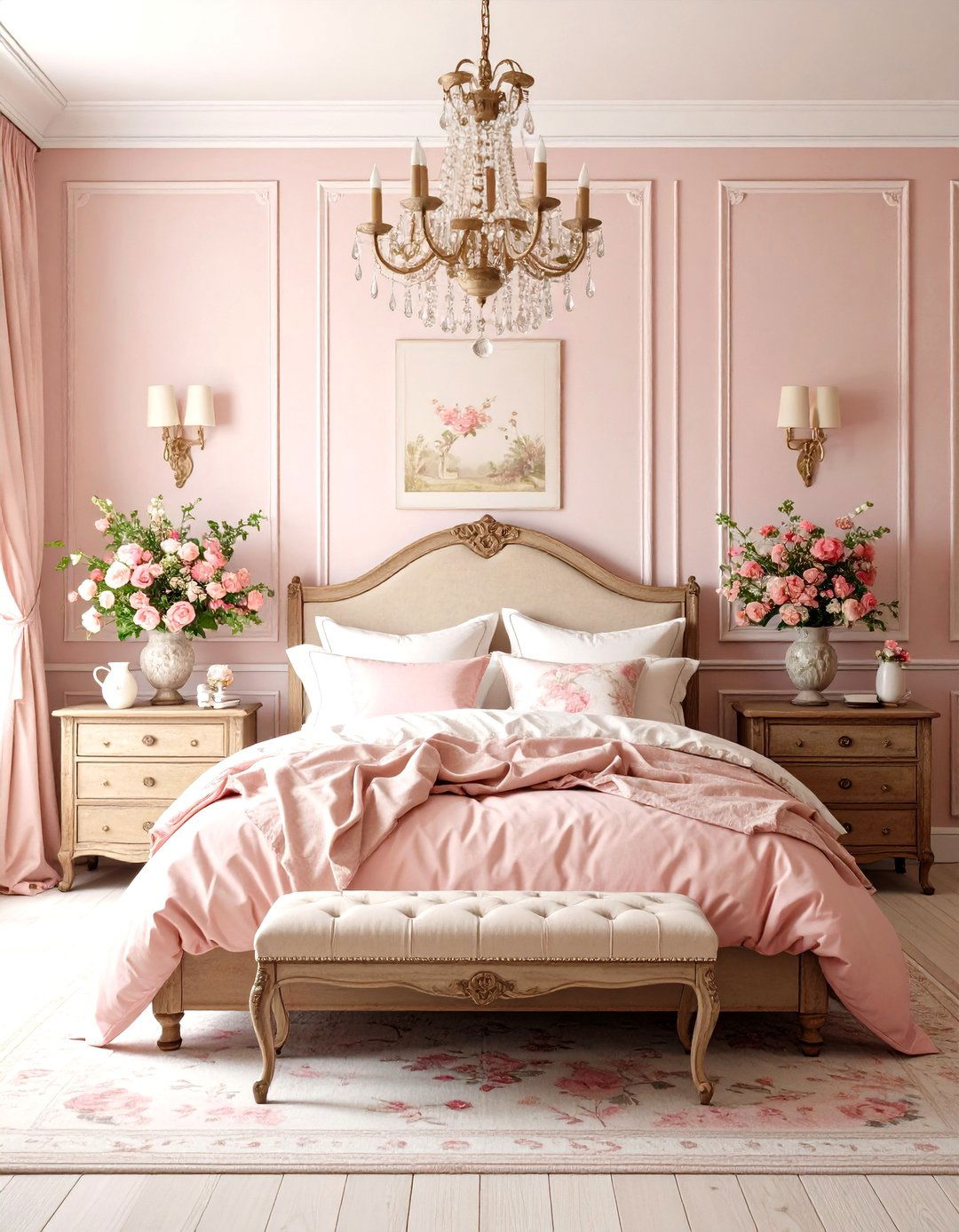 Rose Pink Room French Country Elegance - 20 Pink Room Ideas