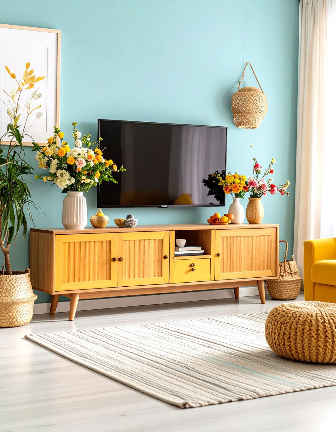 Rotate Seasonal Decor Displays - 20 Tv Console Decor Ideas