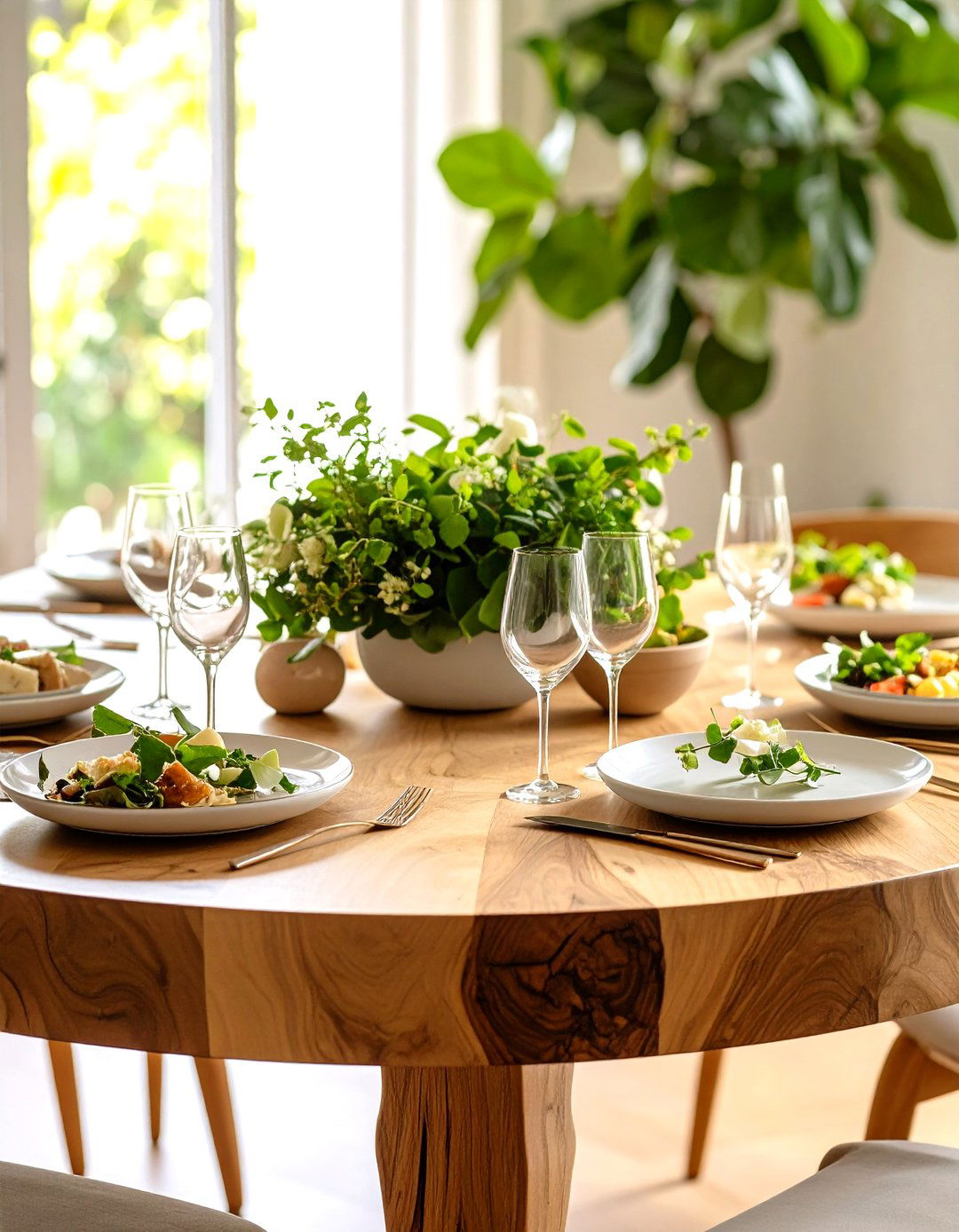 Rotating Centerpiece Boards for Dynamic Dining Table Sharing - 20 Dining Table Decor Ideas