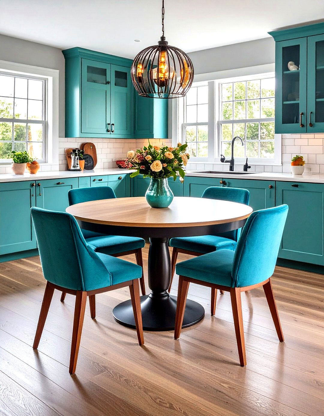 Round Pedestal Table - 20 Small Kitchen Table Ideas
