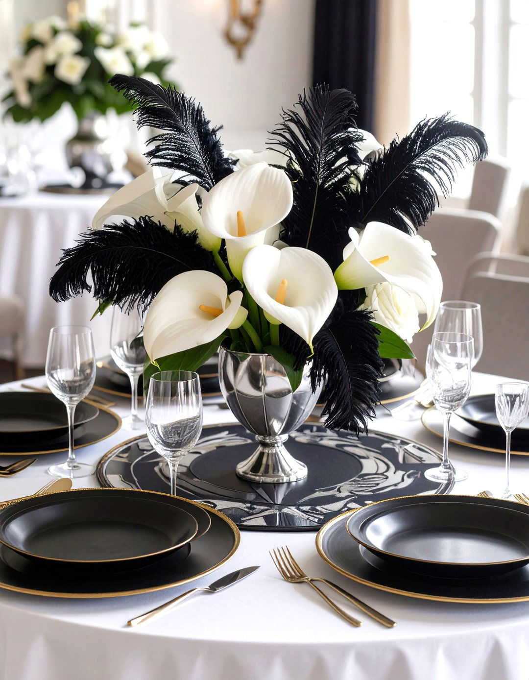 Round Table Art Deco Glamour Revival - 20 Round Table Decor Ideas