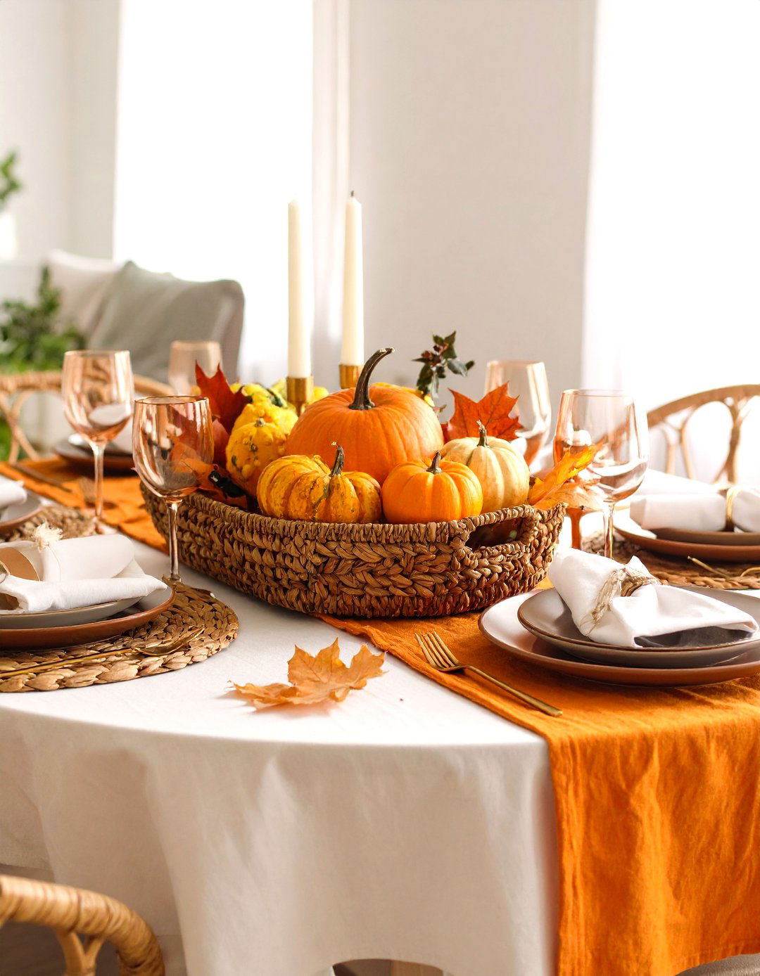 Round Table Autumn Harvest Celebration - 20 Round Table Decor Ideas