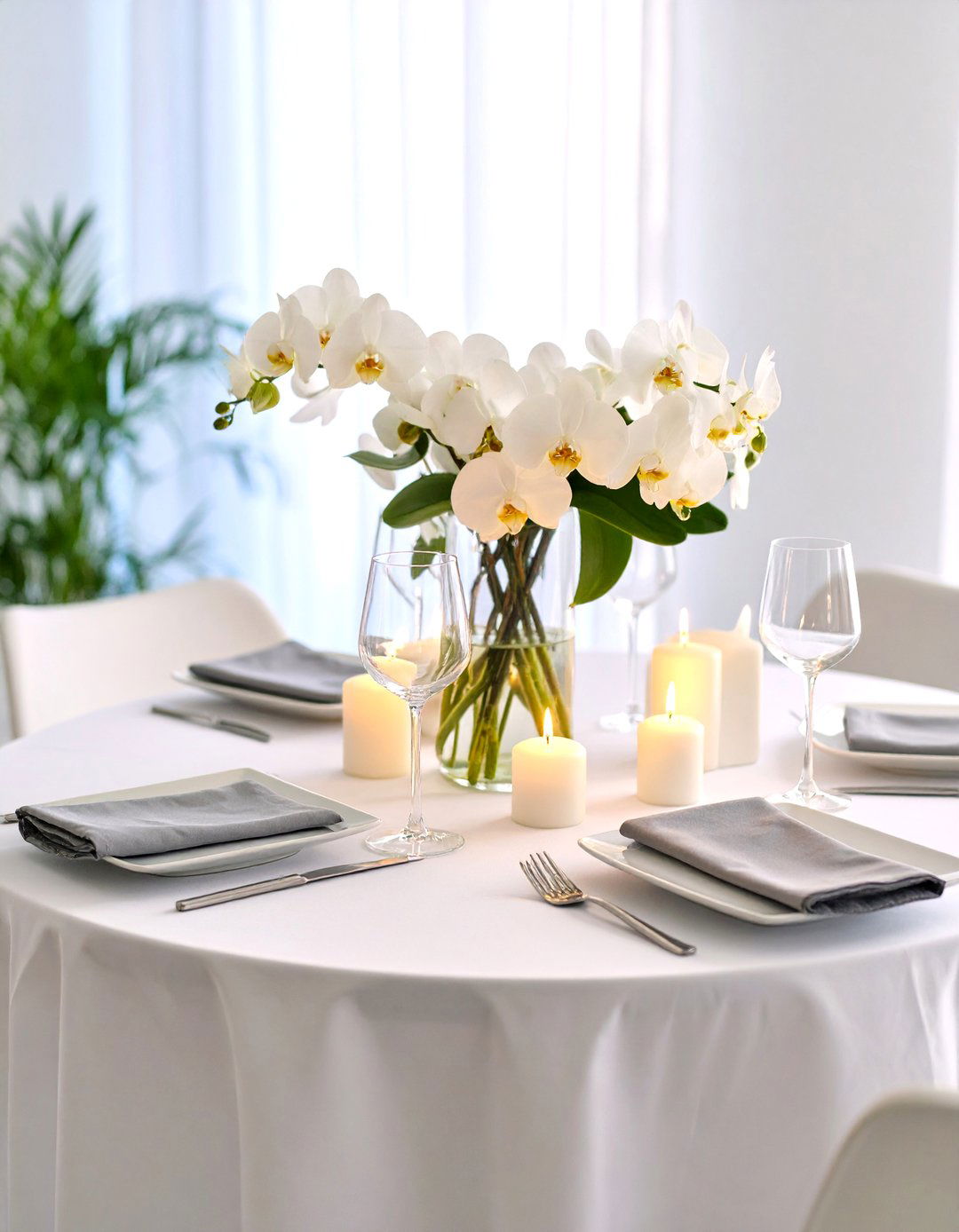 Round Table Modern Minimalist Sanctuary - 20 Round Table Decor Ideas