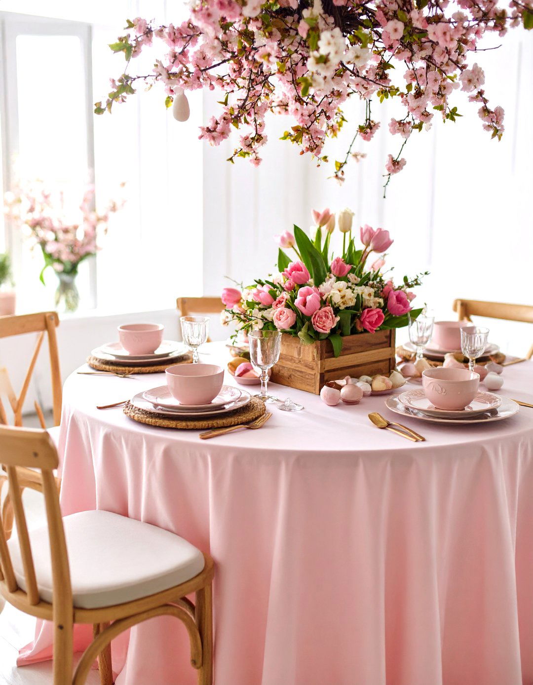 Round Table Seasonal Spring Garden Party - 20 Round Table Decor Ideas