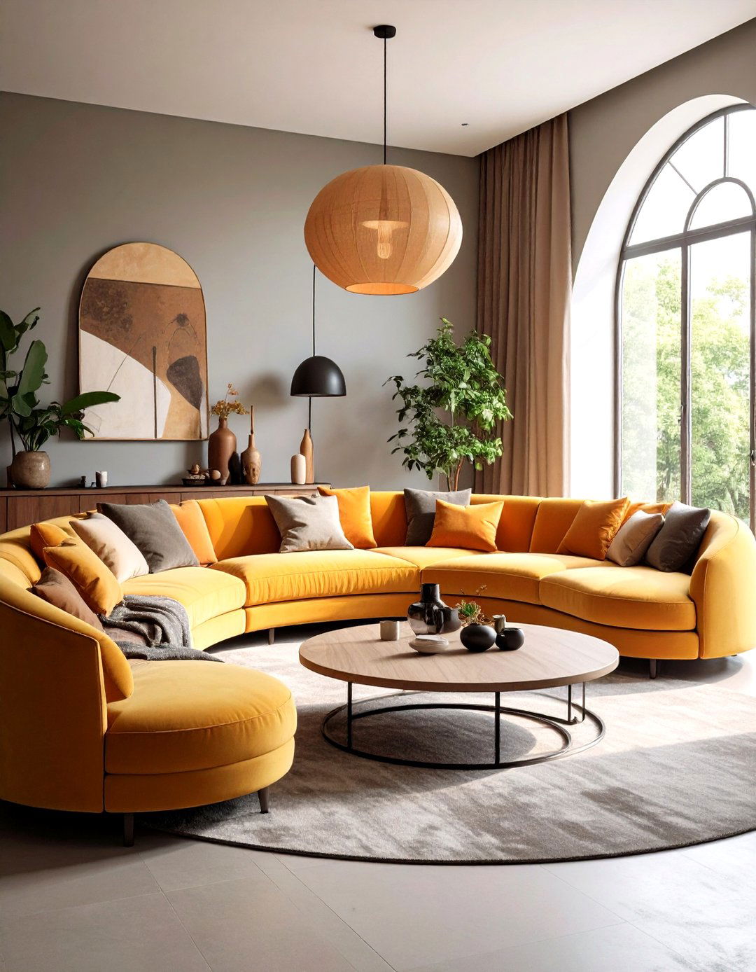 Rounded Furniture - 20 Simple Living Room Ideas