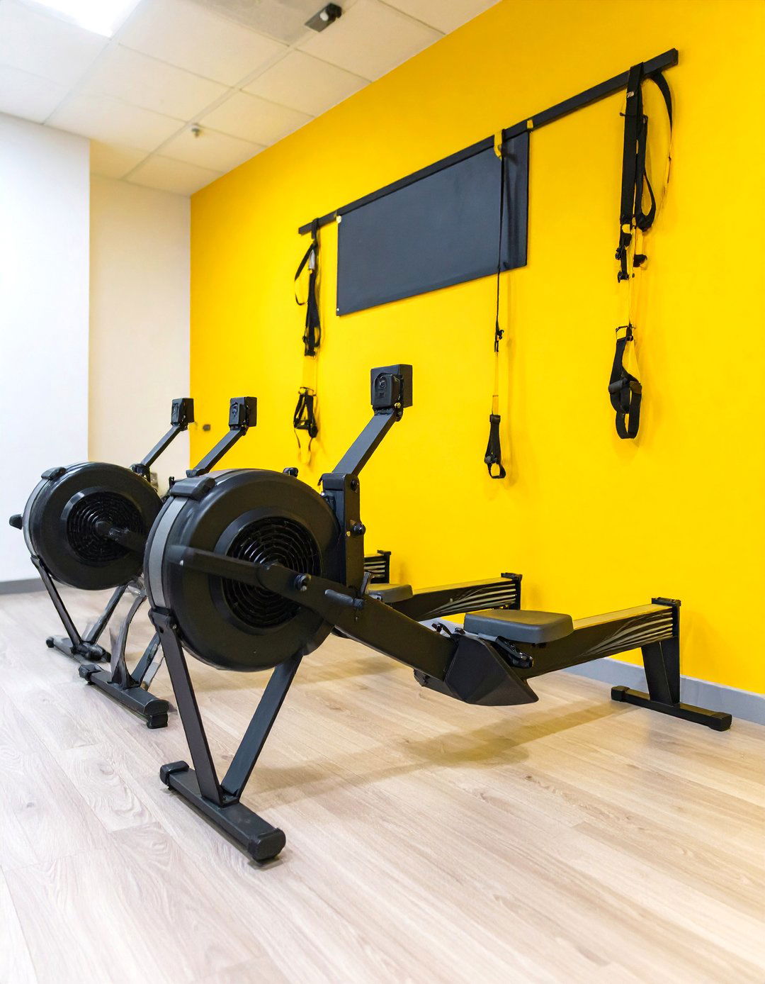 Rowing and Mobility Corner of the Home Gym - 20 Home Gym Ideas