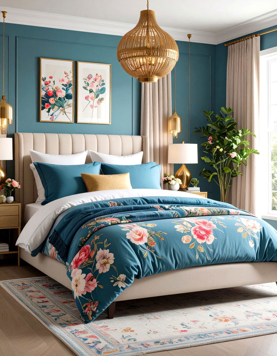 Royal Blue Bedroom Maximalist Expression - 20 Blue Bedroom Ideas