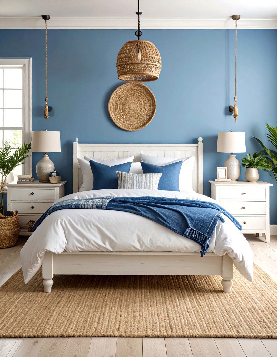 Royal Blue Coastal Nautical Bedroom Retreat - 20 Royal Blue Bedroom Ideas