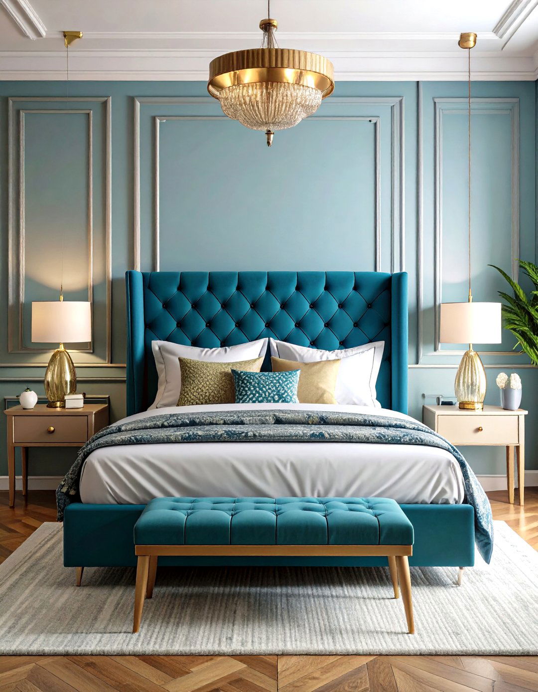 Royal Blue Maximalist Pattern Play Bedroom - 20 Royal Blue Bedroom Ideas