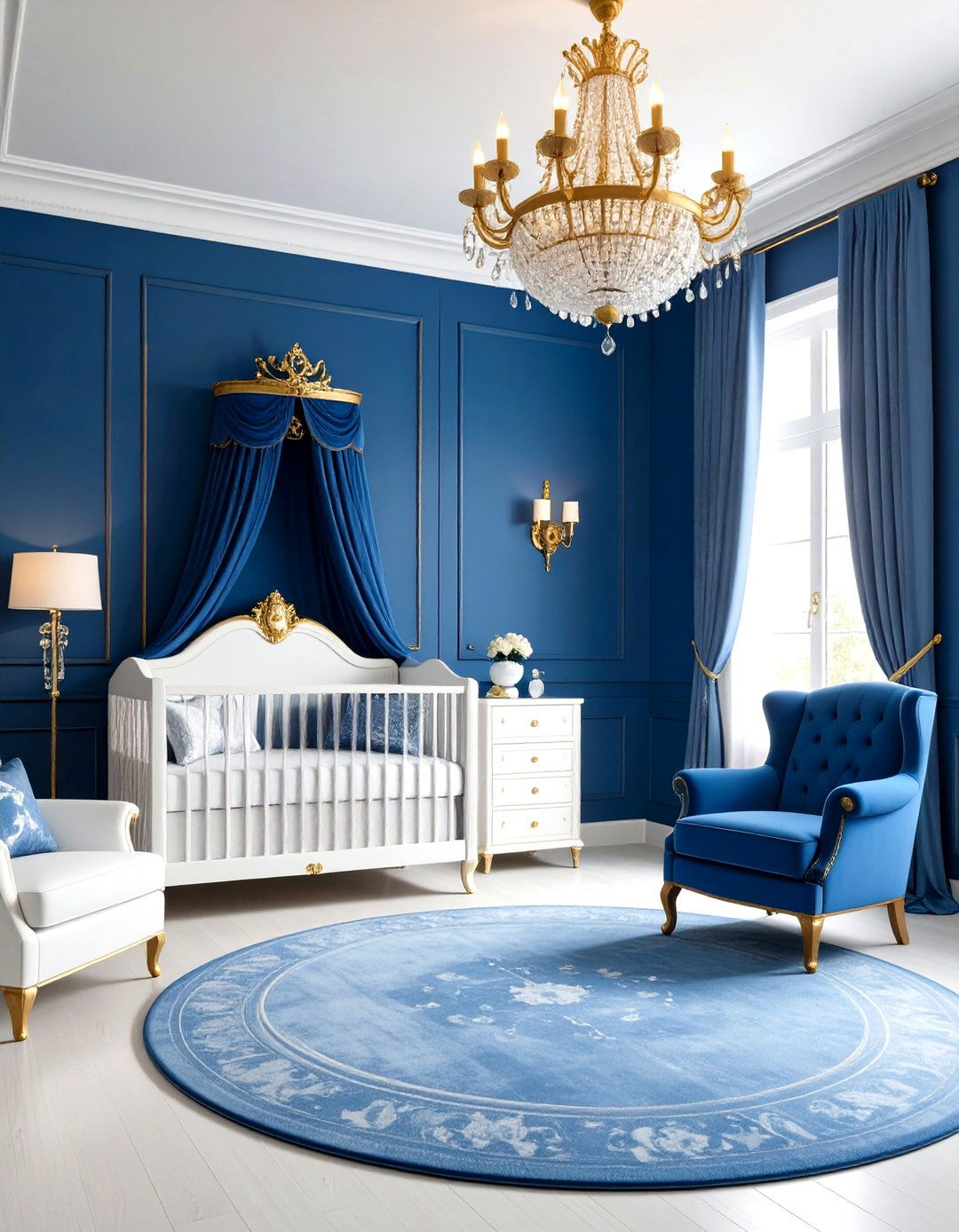 Royal Blue Princess Nursery - 20 Princess Nursery Ideas