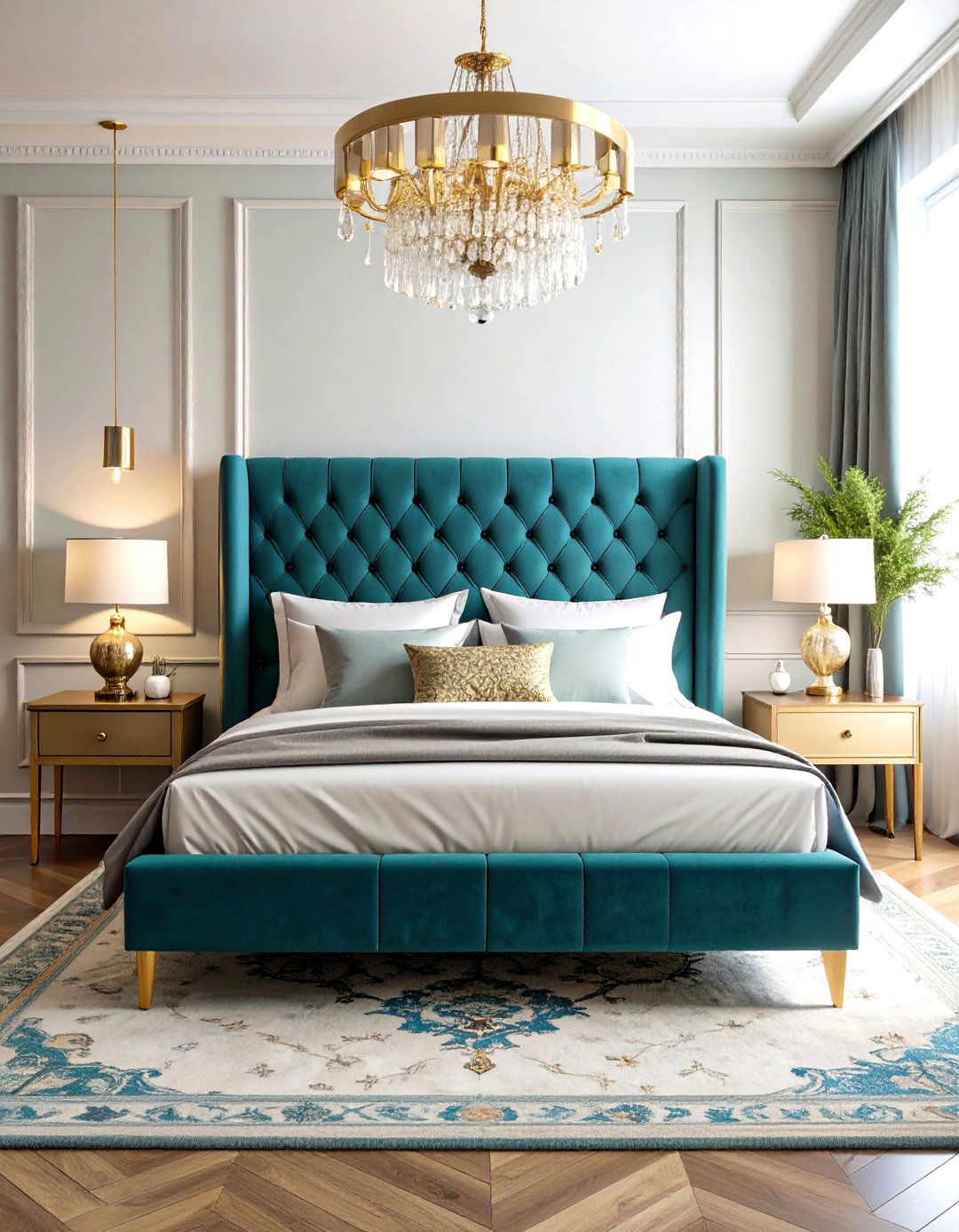 Royal Blue Velvet Luxe Bedroom Theme - 20 Royal Blue Bedroom Ideas
