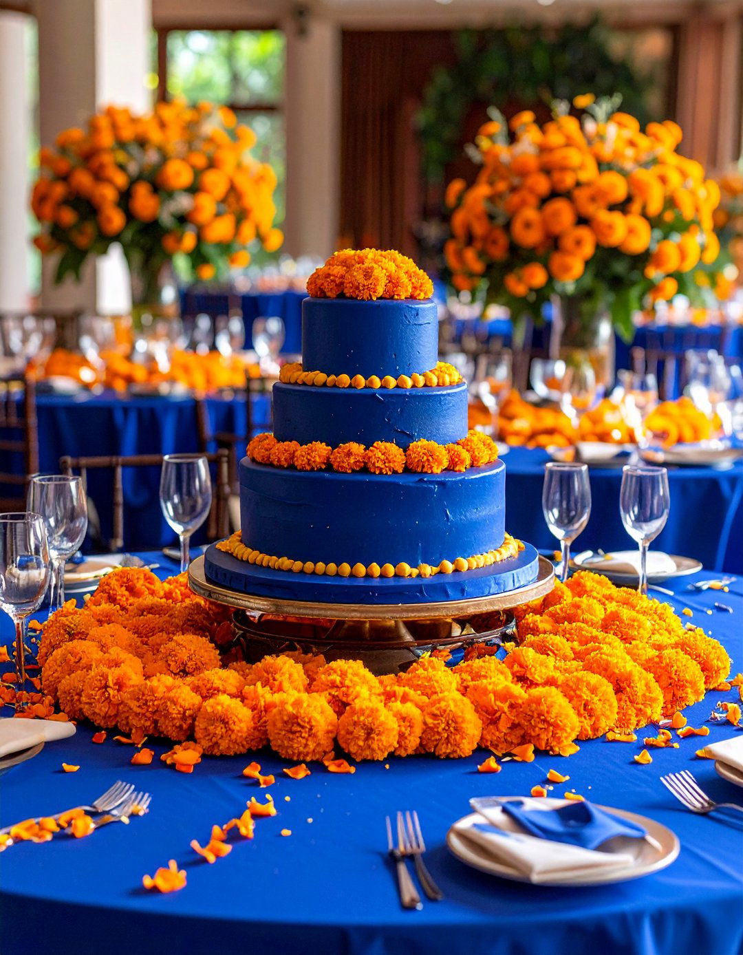 Royal Blue and Orange Wedding Theme - 20 Blue Wedding Theme Ideas