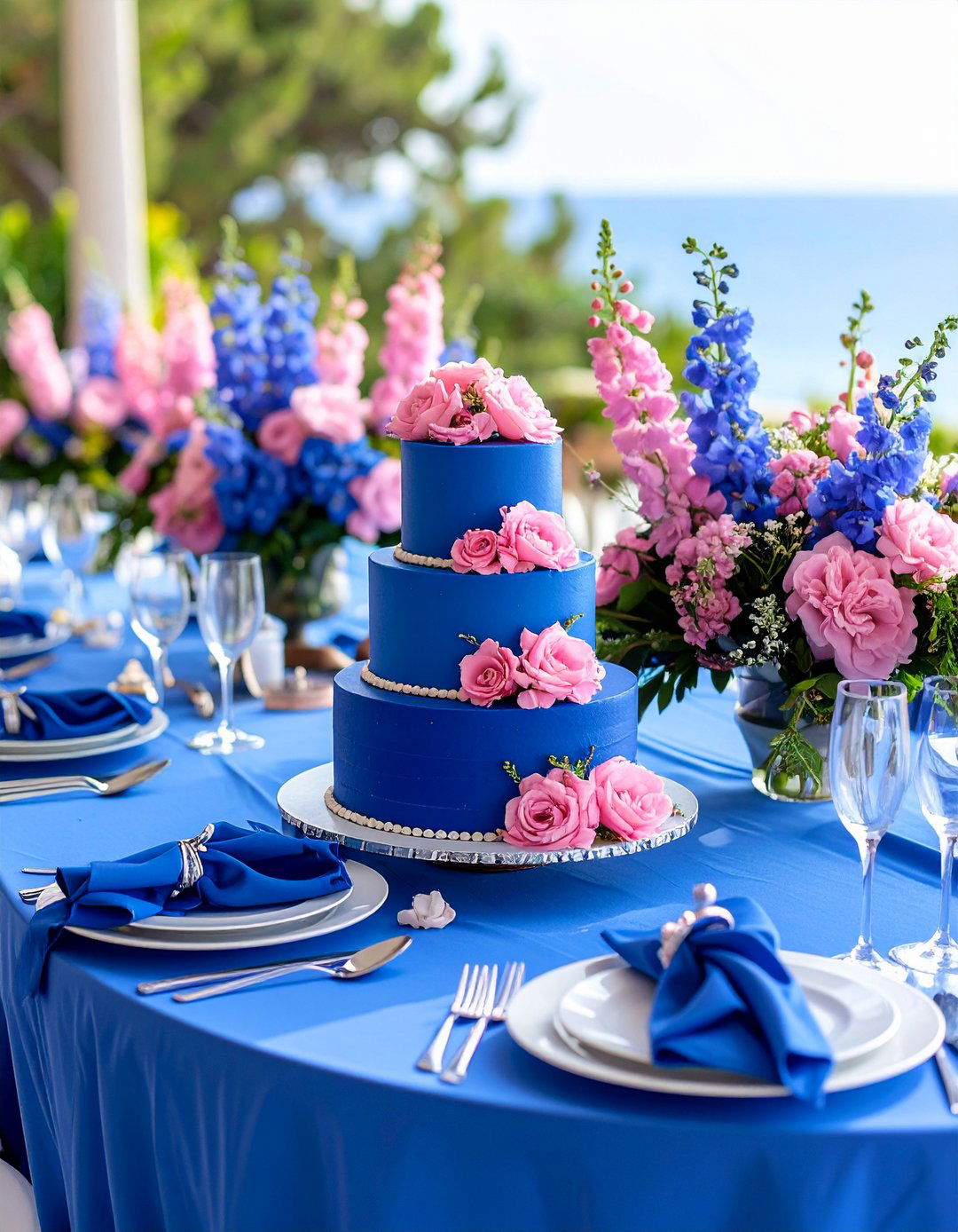 Royal Blue and Pink Wedding Theme - 20 Blue Wedding Theme Ideas