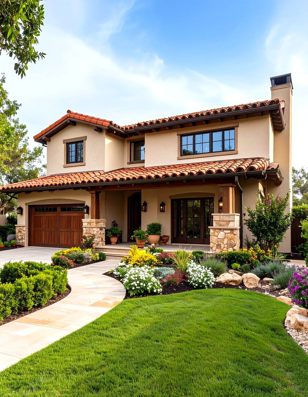 Royal Orchard and Terracotta Roof Tiles - 20 Dark Green Exterior Paint Color Schemes
