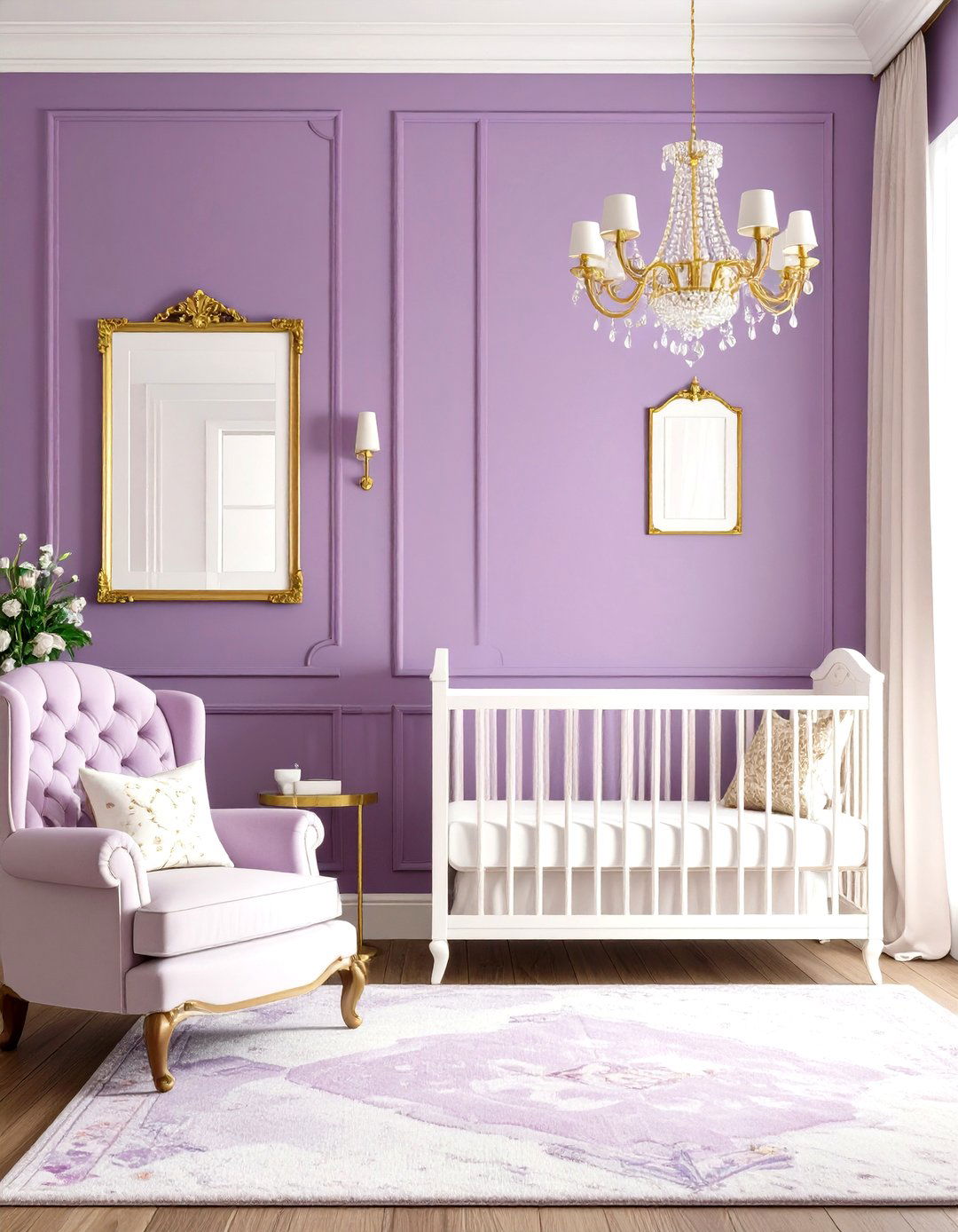 Royal Purple Maximalist Nursery Design - 20 Purple Nursery Ideas