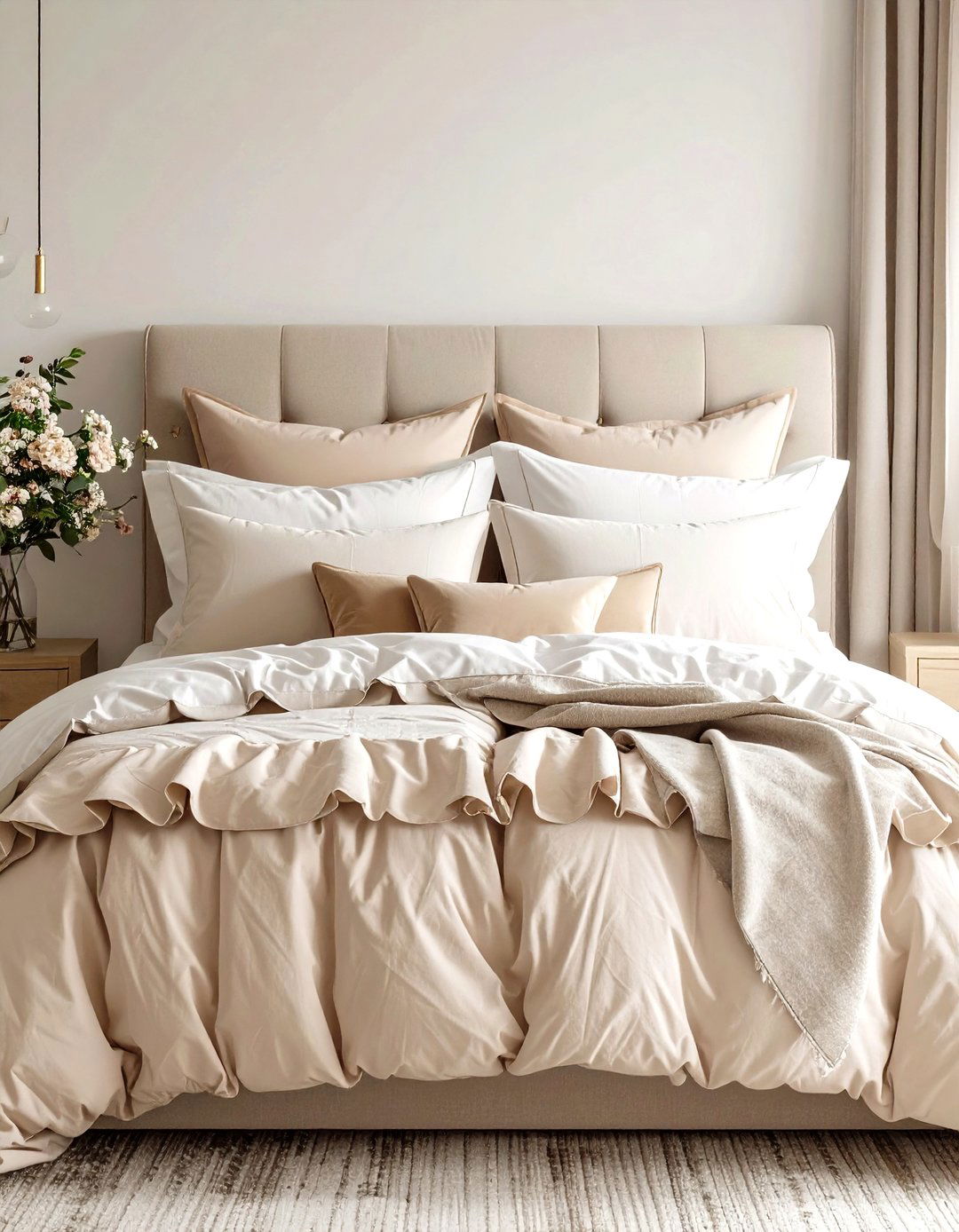 Ruffled Bedding - 20 Shabby Chic Bedroom Ideas