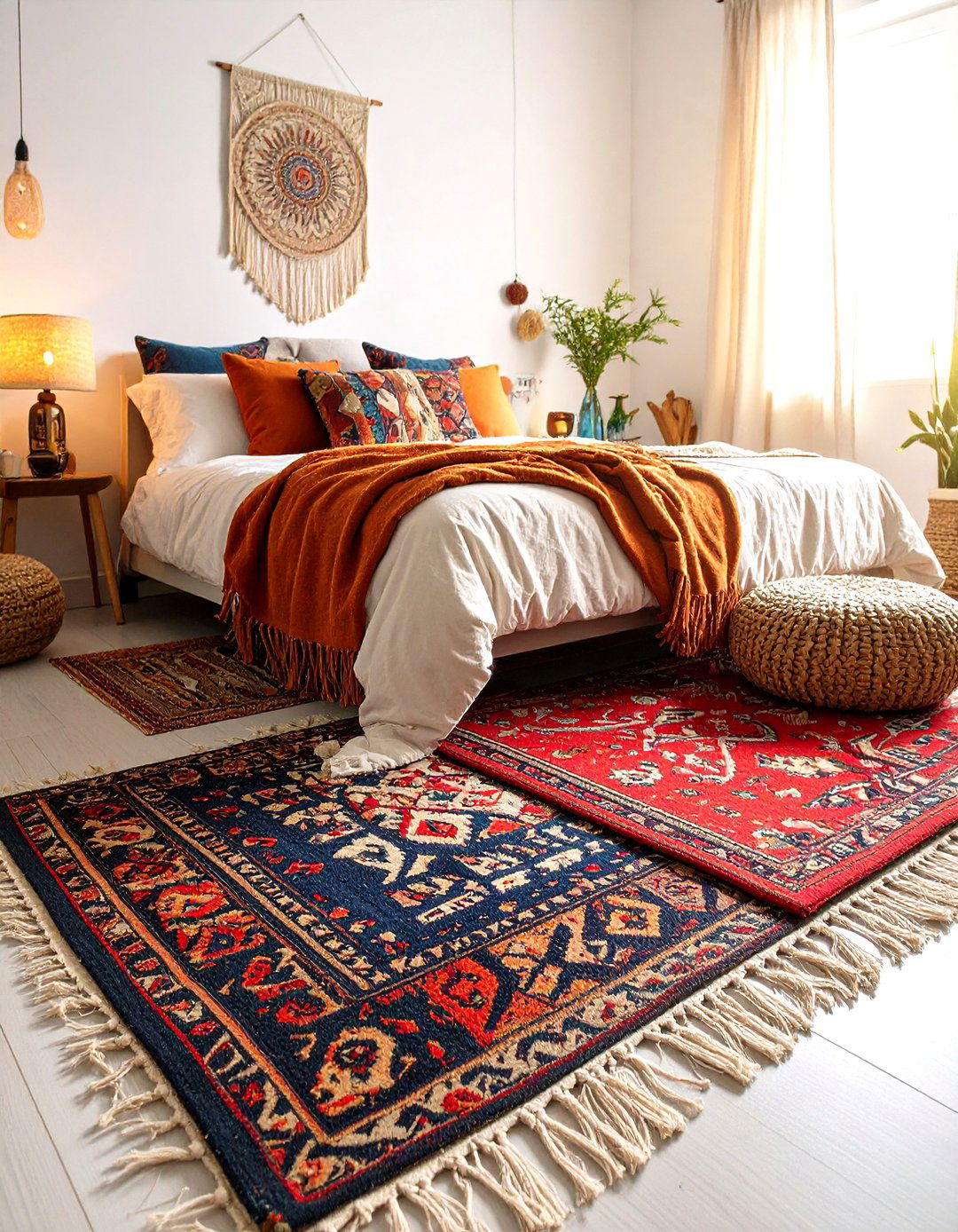 Rug Layering for Nomadic Warmth - 20 Hippie Bedroom Ideas