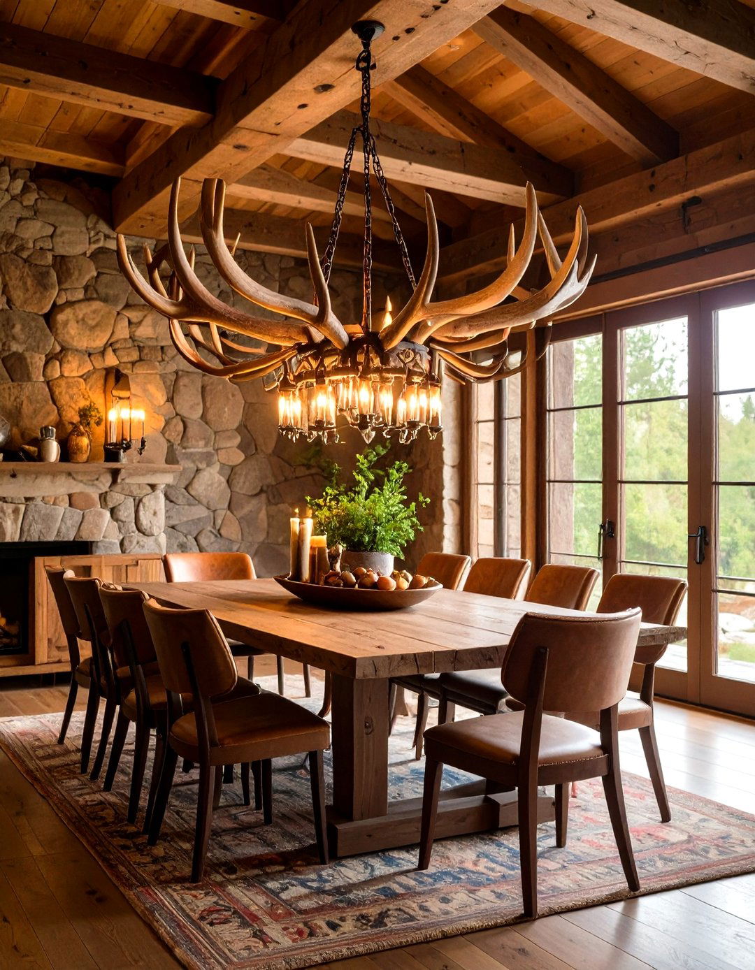 Rustic Antler Chandeliers - 20 Rustic Decor Ideas