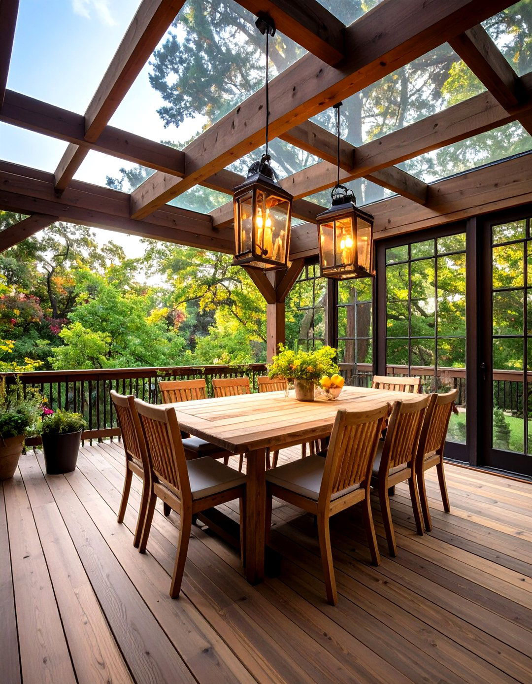 Rustic Architectural Elements - 20 Screened-in Deck Ideas