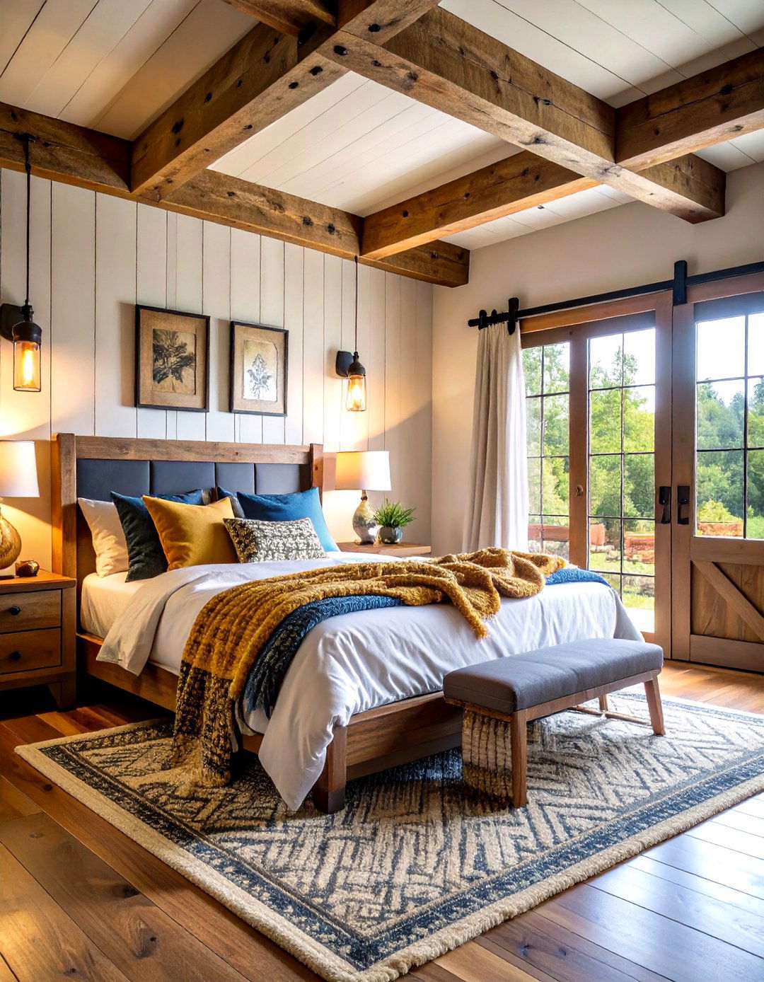 Rustic Barnhouse Matte Black Contrast - 20 Matte Black Bedroom Ideas