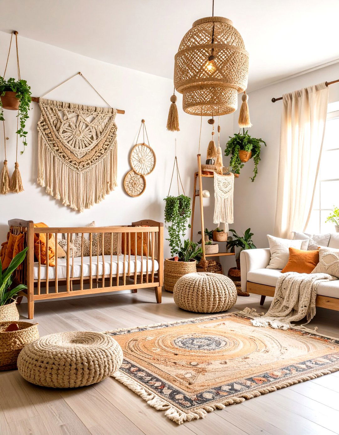 Rustic Bohemian Farmhouse Nursery - 20 Rustic Nursery Ideas